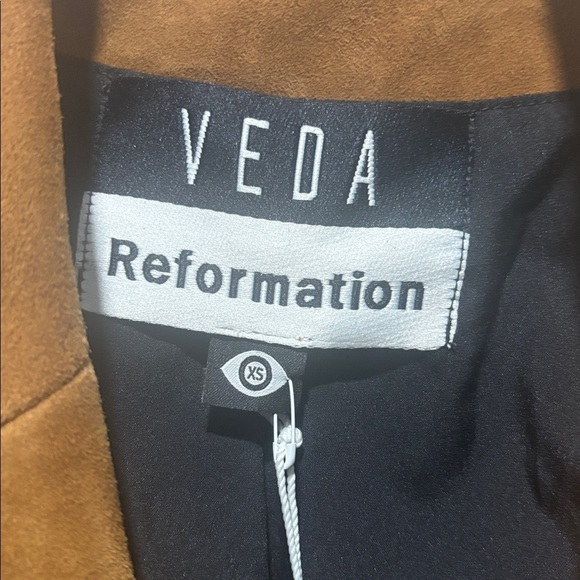 REFORMATION x VEDA Lexington suede leather maxi trench coat - Picture 2 of 14
